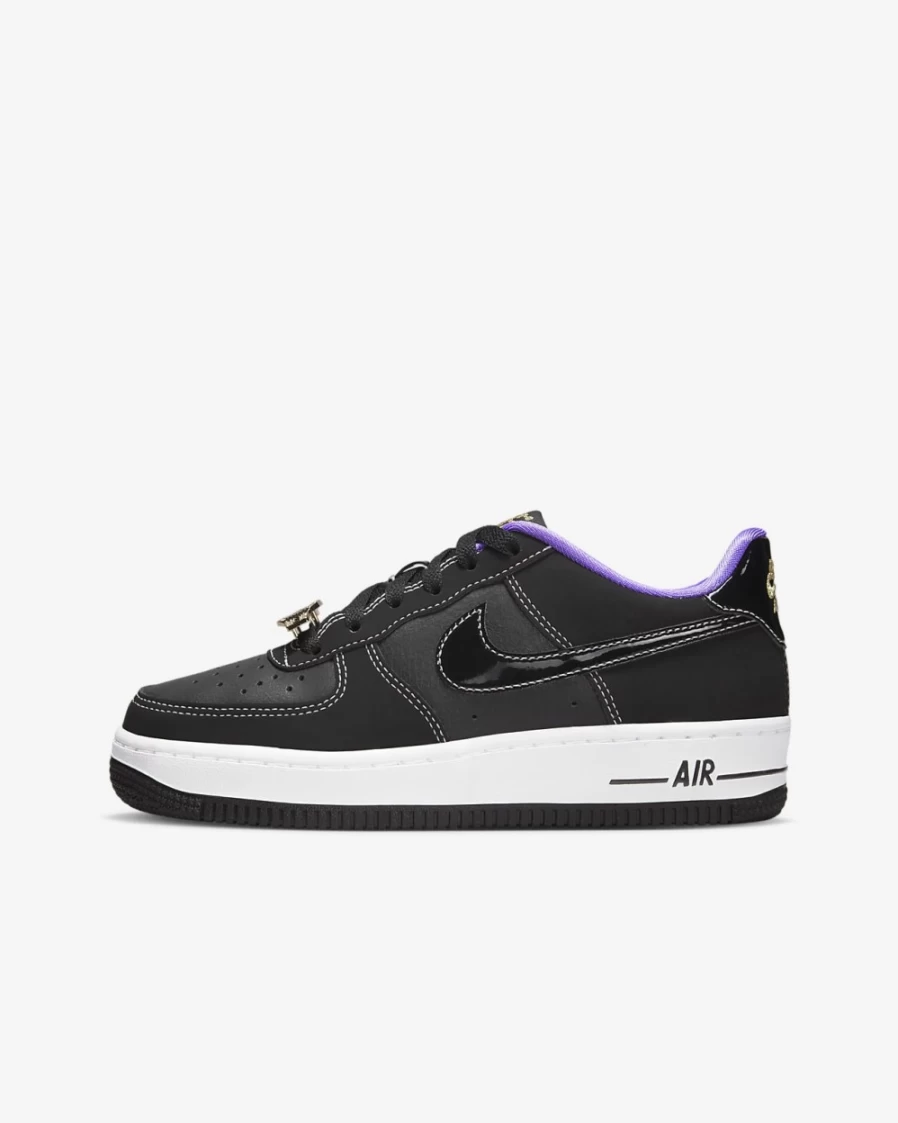 Nike Air Force 1 LV8 Big Kids' Shoes for Boys & Girls - Black/Iron Grey/White/Black