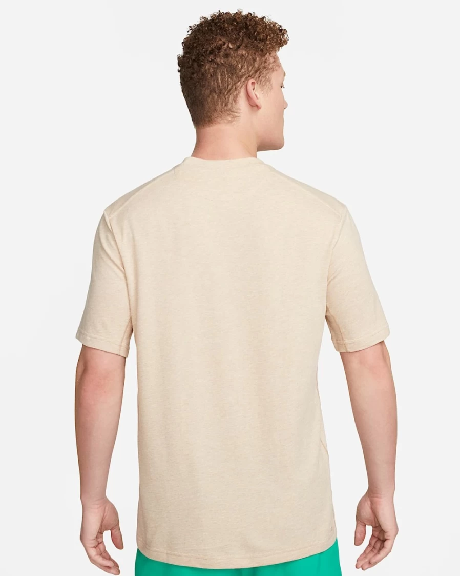 Nike Dri-FIT Men's Versatile Fitness T-Shirt in Neutral Olive/Heather - Moisture-Wicking Workout Top