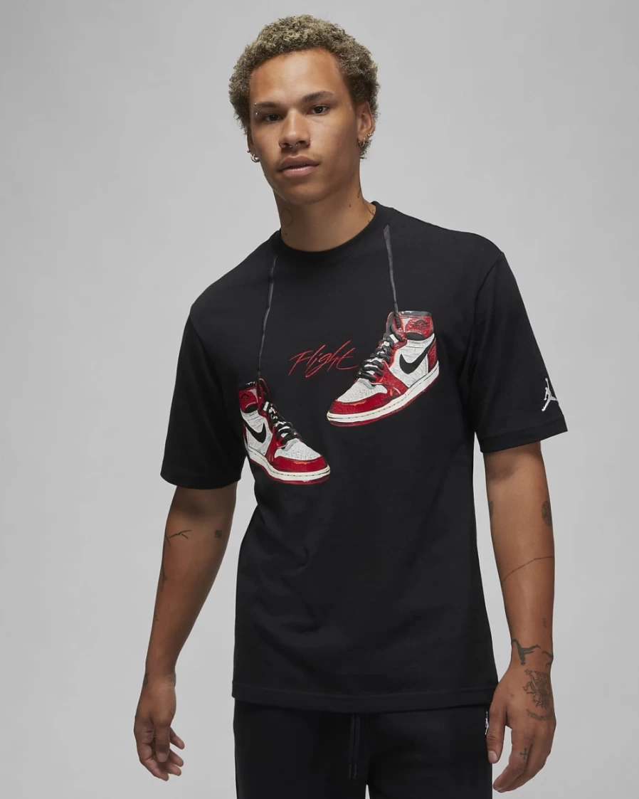 Nike Jordan 1985 Retro Men's Black T-Shirt - Official Logo Tee