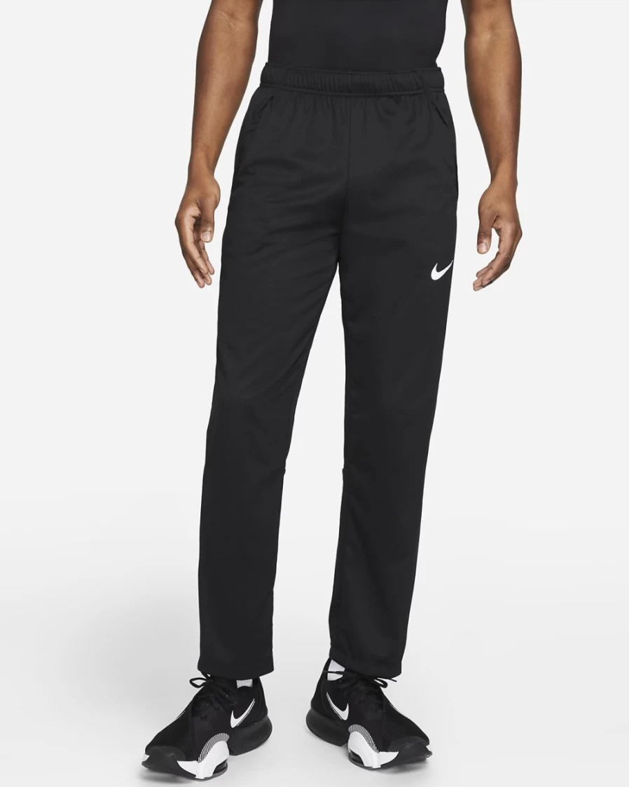 Nike Dri-FIT Epic Men's Training Pants - Black/White Knit Workout Trousers for Men