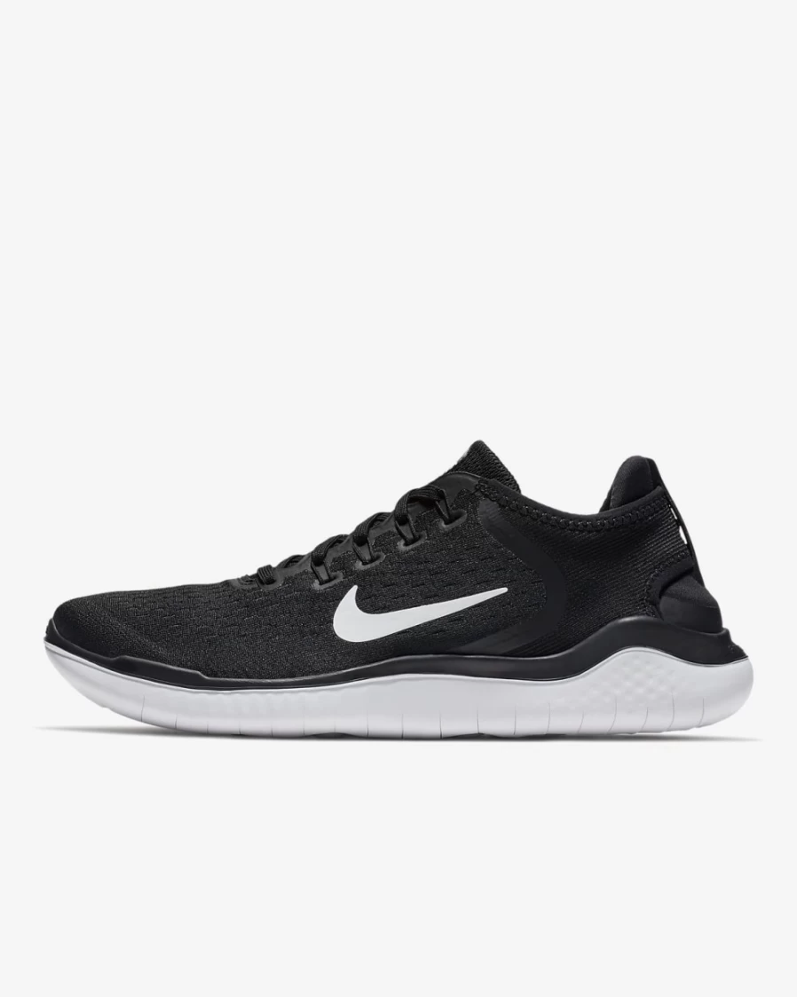 Nike Free Run 2018 Men's Black/White Road Running Shoes