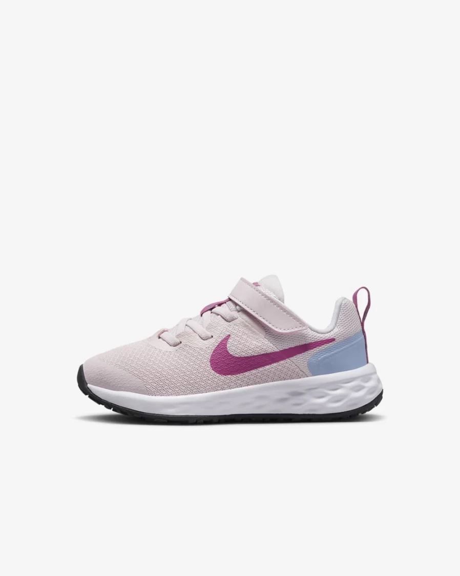 Nike Revolution 6 Little Kids' Running Shoes for Boys & Girls - Pearl Pink/Cobalt Bliss/Football Grey/Cosmic Fuchsia