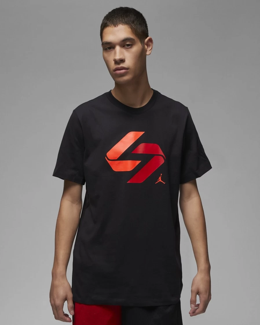 Nike Men's Luka T-Shirt - Black/Infrared 23 Athletic Tee