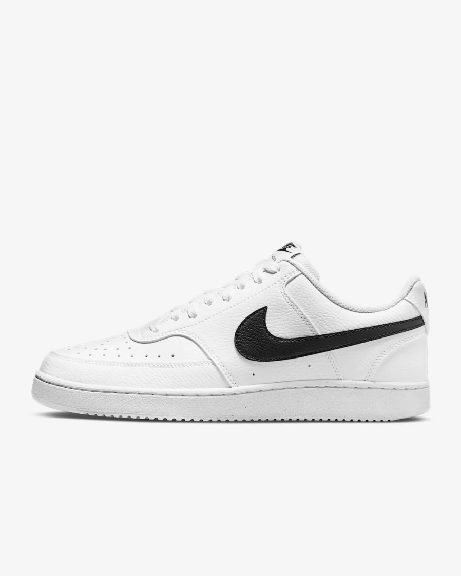 Nike Court Vision Low Next Nature Men's Sneakers in White/Black - Classic Casual Shoes for Men