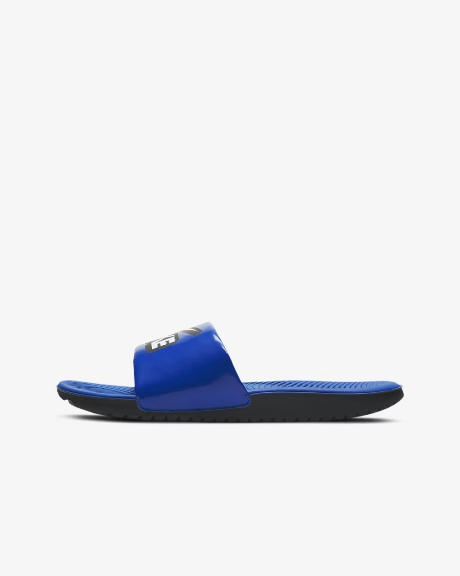 Nike Kawa Slides for Boys & Girls - Game Royal Heather/Black/White Kids' Comfortable Sandals