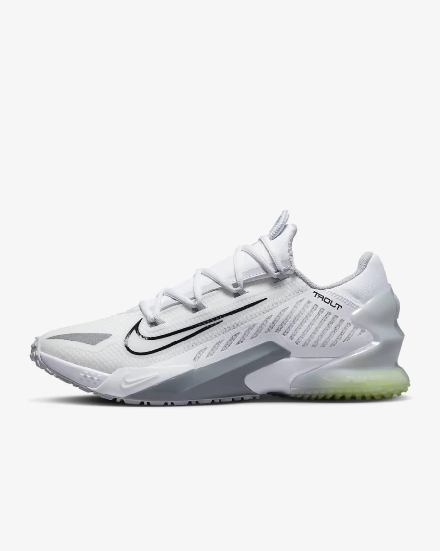 Nike Zoom Force Trout 8 Turf Baseball Shoes for Men - White/Wolf Grey/Pure Platinum/Black