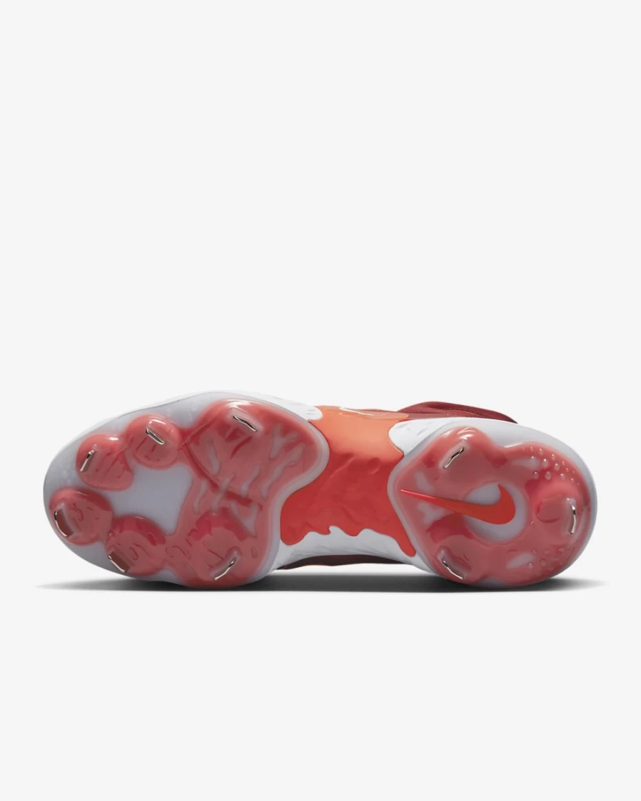 Nike Alpha Huarache Elite 4 Mid Mens Baseball Cleats University Red Team Red Habanero Red White