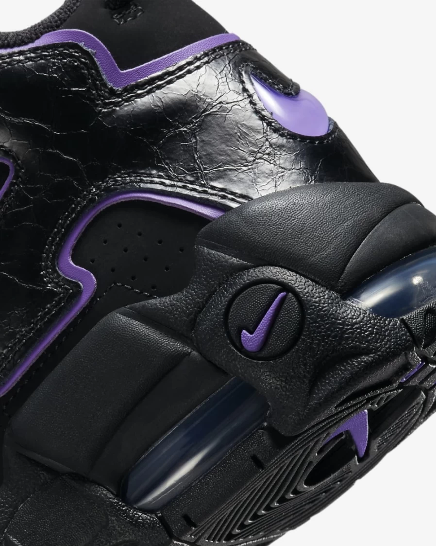 Nike Air More Uptempo '96 Men's Basketball Shoes - Black/Black/Metallic Gold/Action Grape
