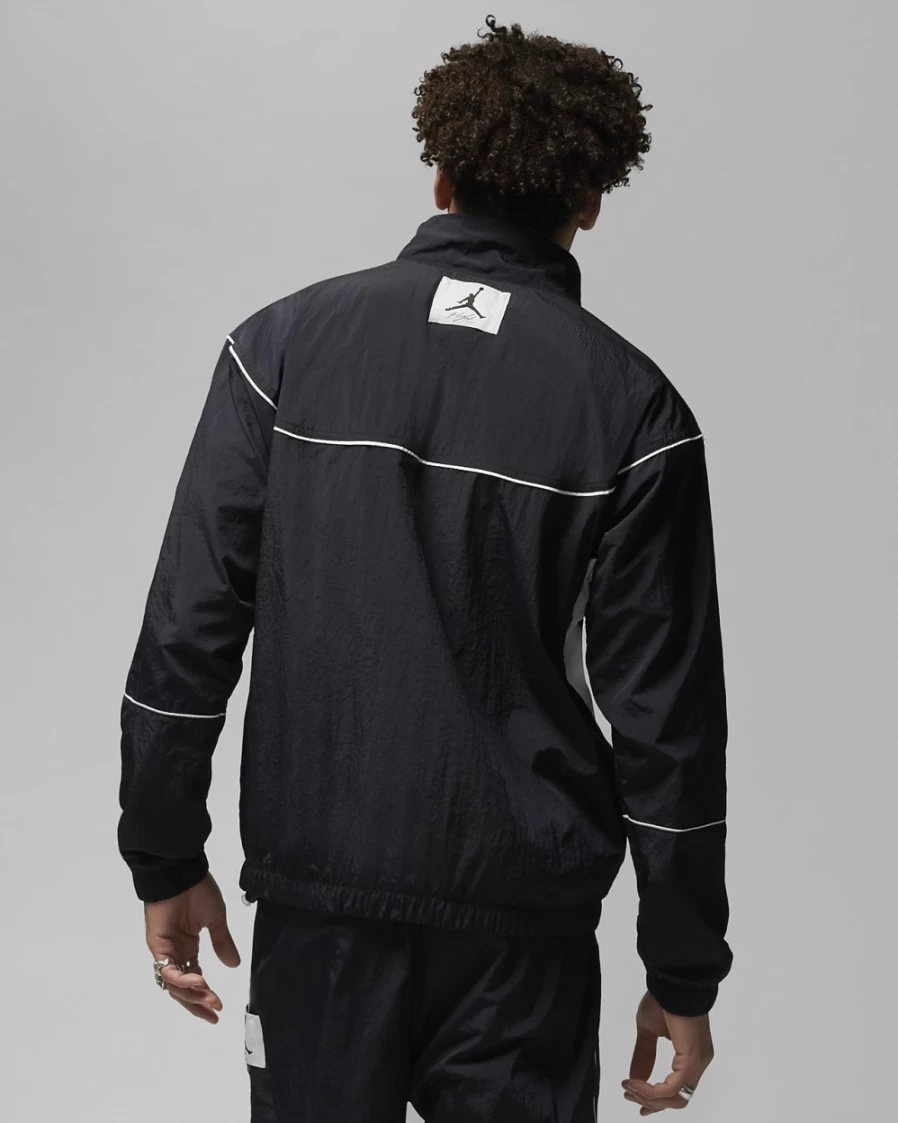 Nike Jordan Essentials Men's Warm-Up Jacket - Black/Sail Athletic Training Coat