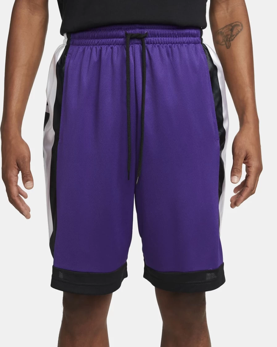 Nike Dri-FIT Elite Men's Basketball Shorts - Court Purple/Black/Black - Breathable Performance Shorts for Men