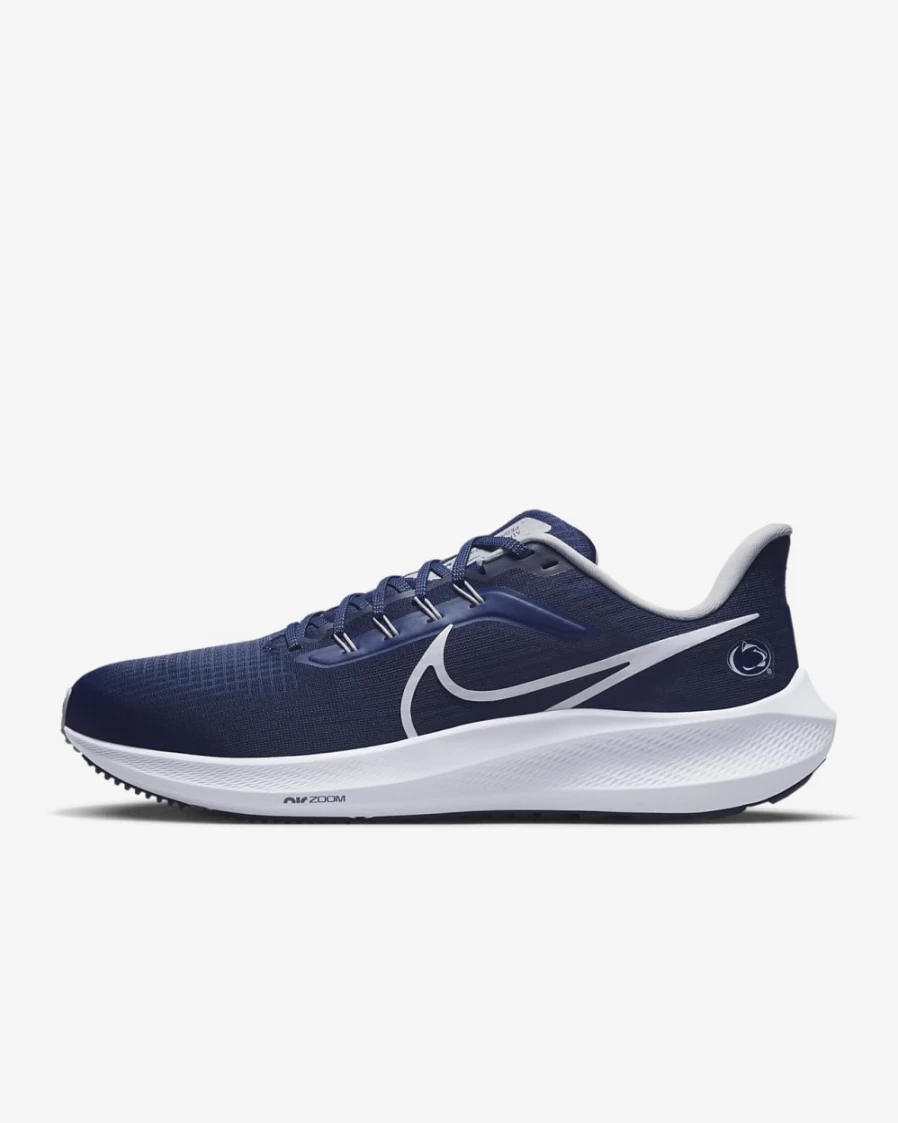 Nike Pegasus 39 Men's Road Running Shoes - College Navy/Pewter Grey/White, Penn State Edition