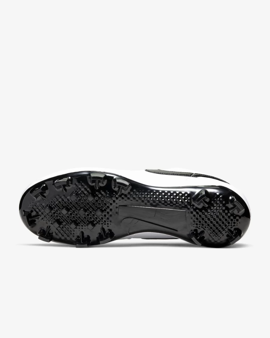 Nike Jordan 1 Retro MCS Low White Black Baseball Cleats for Men