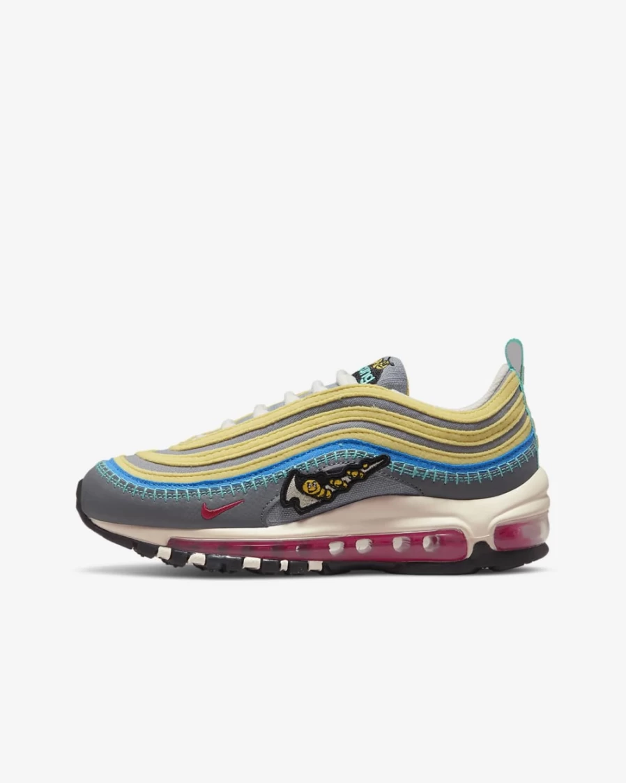 Nike Air Max 97 SE Big Kids' Sneakers in Iron Grey/Particle Grey/Celery/Phantom for Boys and Girls