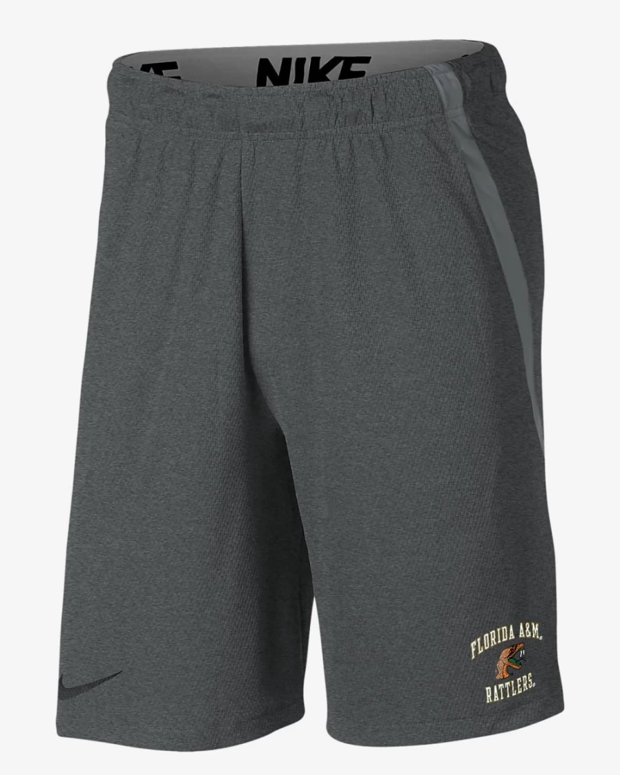 Nike Men's Florida A&M Rattlers Dark Grey Heather Athletic Shorts