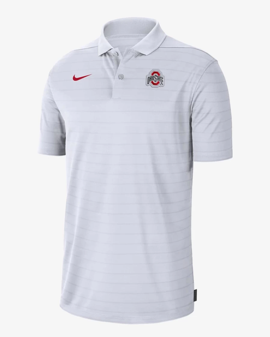 Nike Ohio State Men's Polo Shirt - White/University Red