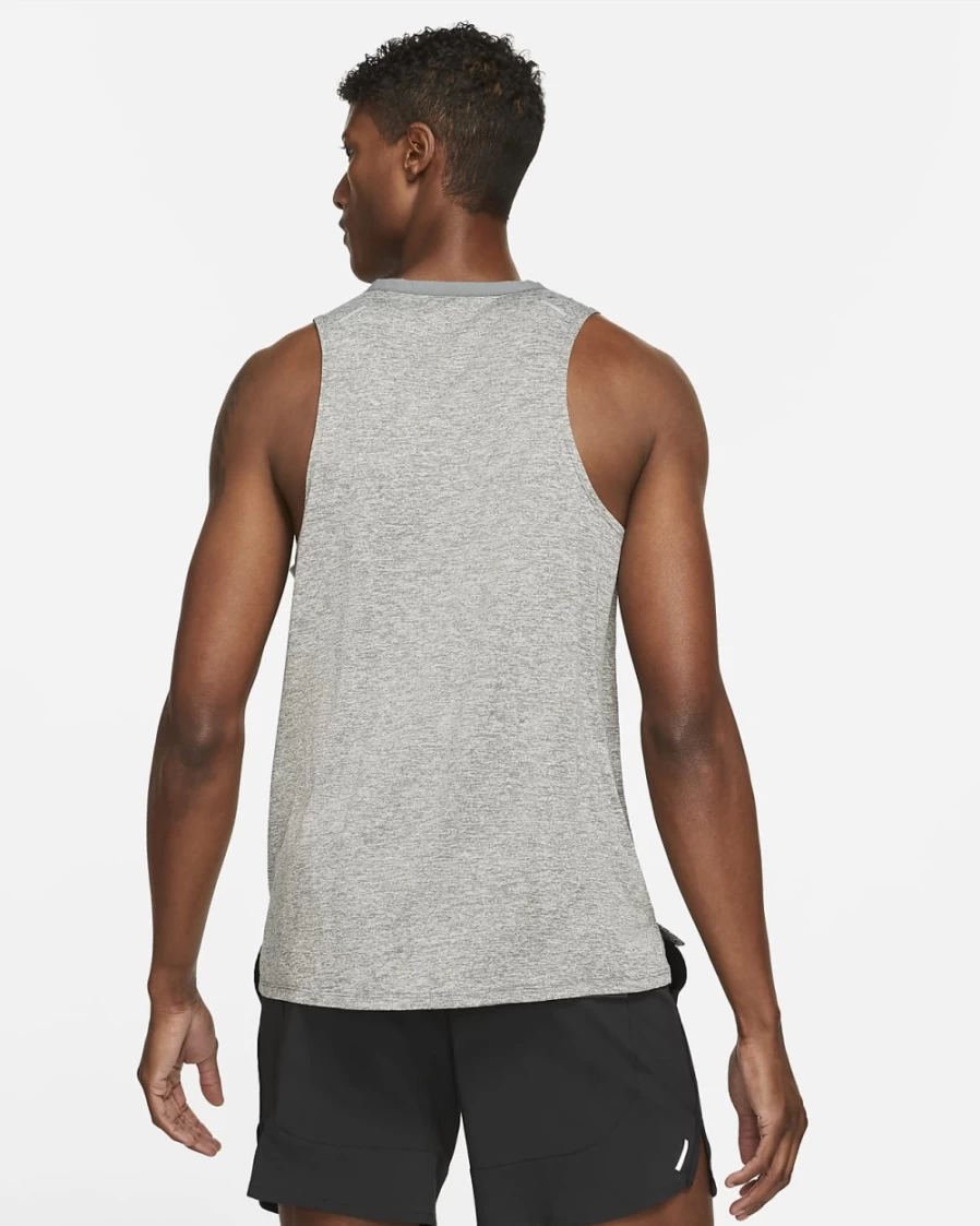 Nike Dri-FIT Rise 365 Men's Running Tank Top - Smoke Grey/Heather - Breathable Quick-Dry Performance Shirt