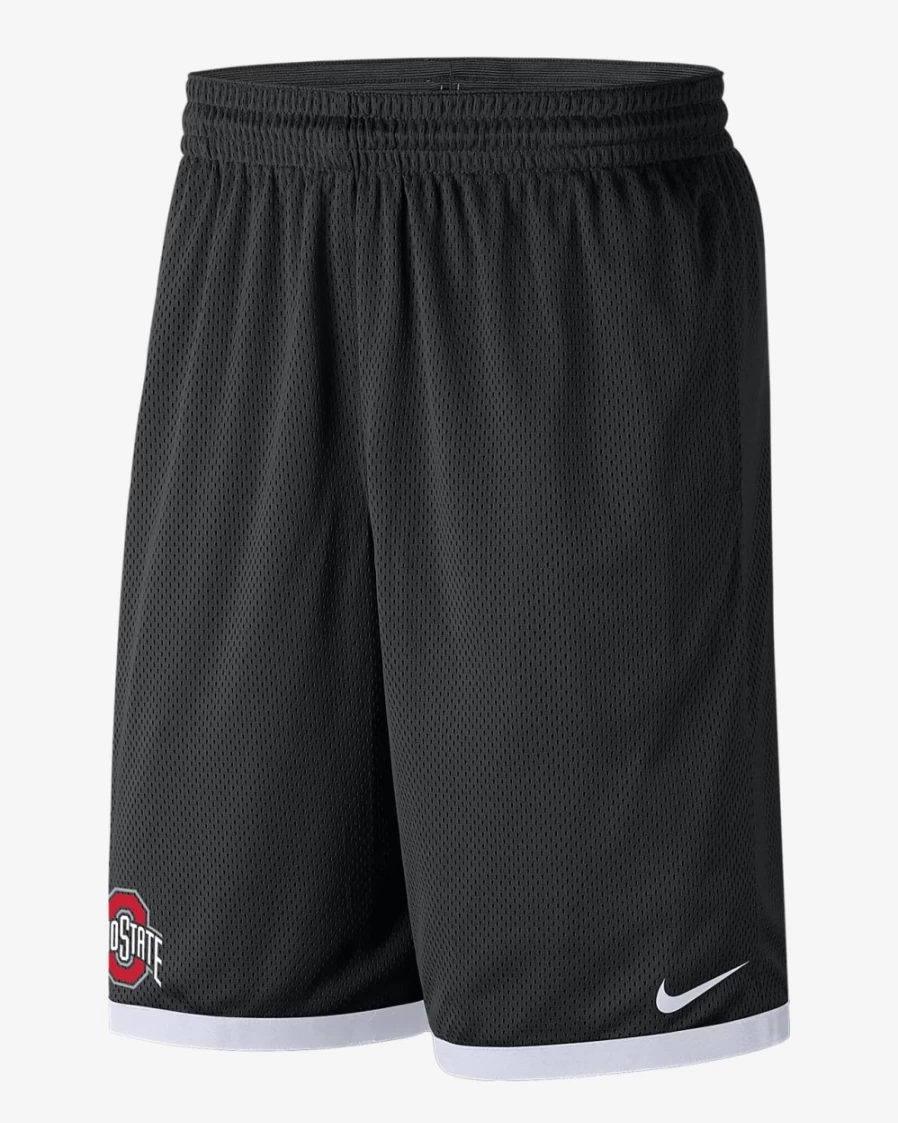 Nike Ohio State Buckeyes Men's Black/White Mesh Basketball Shorts