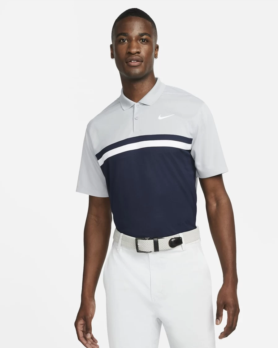 Nike Dri-FIT Victory Men's Light Smoke Grey Golf Polo Shirt - Moisture-Wicking Performance Top