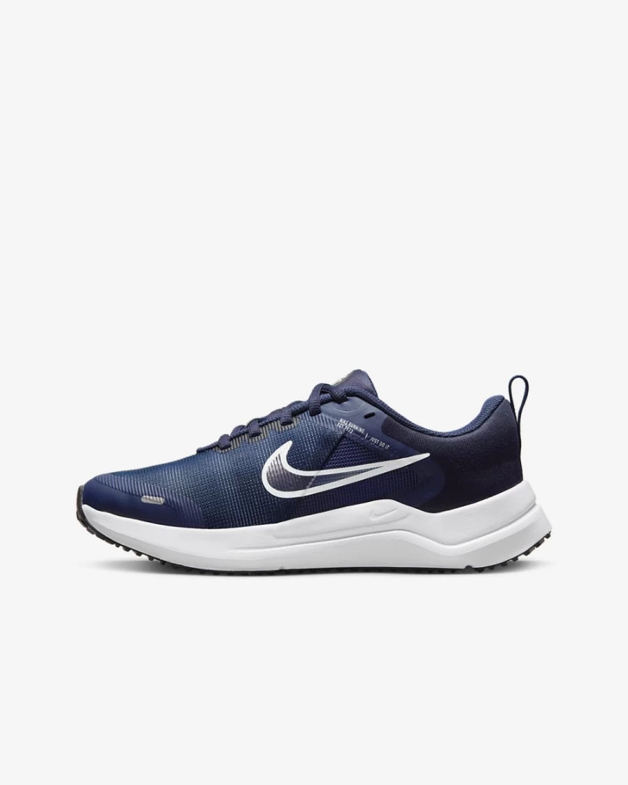 Nike Downshifter 12 Big Kids' Road Running Shoes - Midnight Navy/Game Royal for Boys & Girls