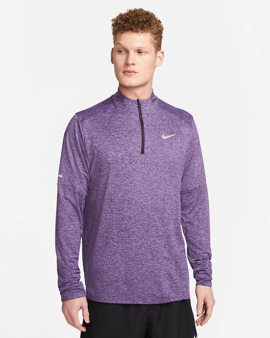 Nike Dri-FIT Element Men's 1/4-Zip Running Top - Action Grape/Cave Purple - Moisture-Wicking Performance Shirt