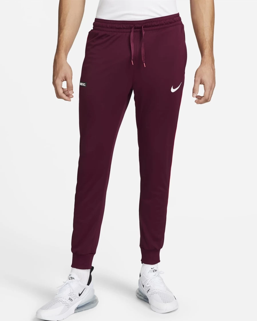 Nike Dri-FIT F.C. Libero Men's Soccer Pants - Dark Beetroot/Habanero Red/White - Breathable Training Pants for Football