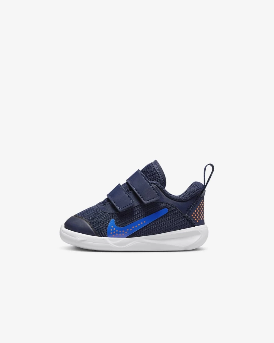 Nike Omni Multi-Court Baby Toddler Shoes for Boys & Girls - Midnight Navy/Game Royal/White/Safety Orange Athletic Sneakers