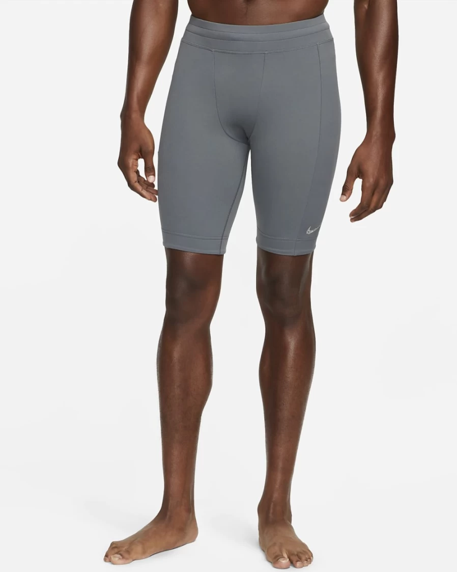 Nike Dri-FIT Men's Yoga Shorts in Iron Grey/Black - Breathable Workout Shorts for Men