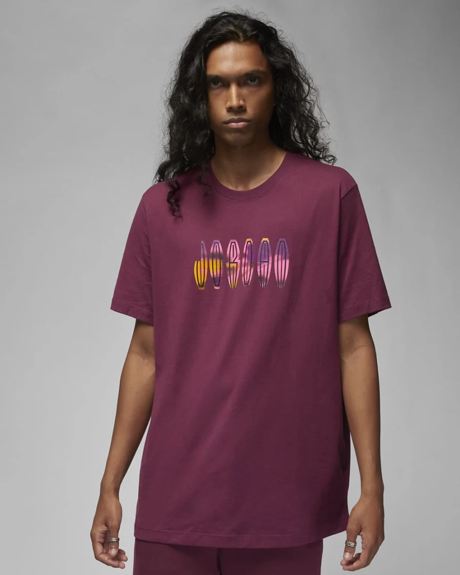 Nike Jordan Flight MVP Men's T-Shirt - Cherrywood Red/Taxi/Sail Basketball Tee