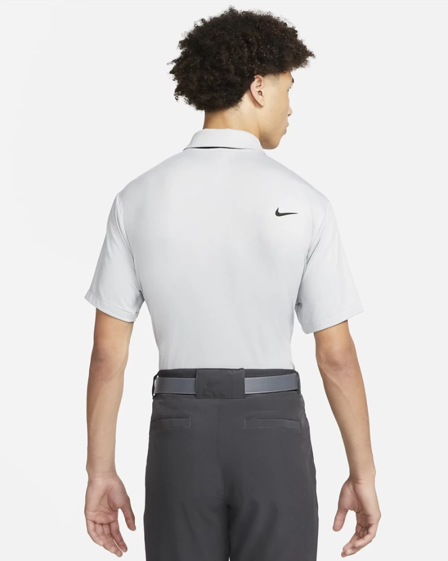 Nike Dri-FIT Tour Men's Light Smoke Grey/Black Solid Golf Polo Shirt