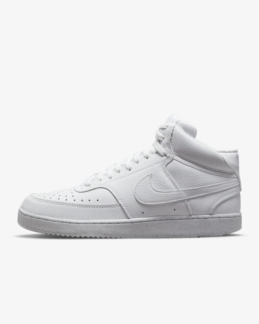 Nike Court Vision Mid Next Nature Men's White Sneakers - Classic White Basketball Shoes for Men