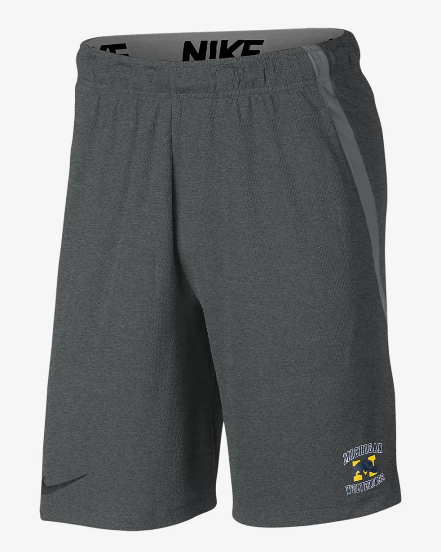Nike Michigan Men's Dark Grey Heather College Basketball Shorts