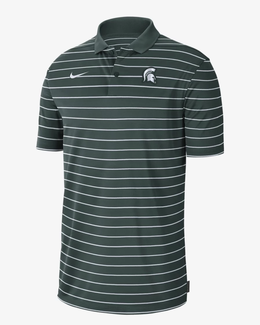Nike Michigan State Spartans Dri-FIT Pro Green/White Men's Performance Polo Shirt