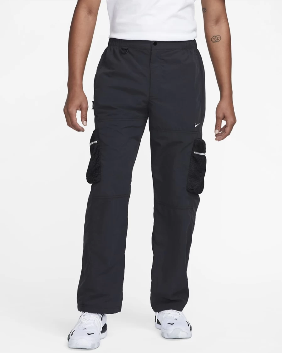 Nike Men's Black/White Premium Basketball Cargo Pants - Athletic Training & Streetwear