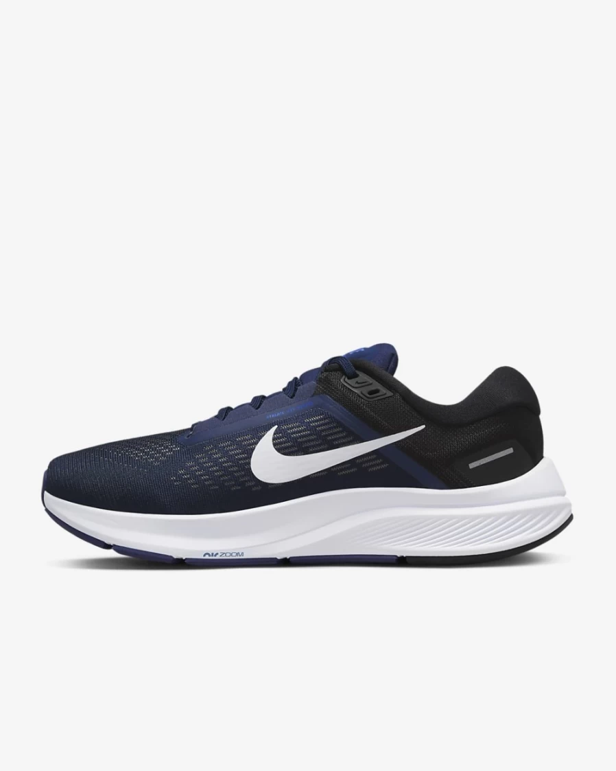 Nike Structure 24 Men's Road Running Shoes - Midnight Navy/Black/White for Enhanced Support & Cushioning