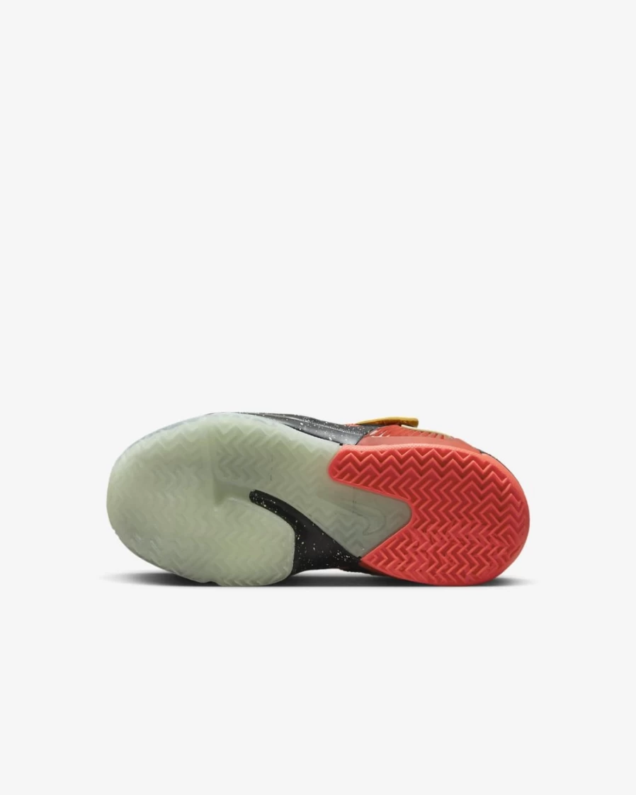 Nike LeBron Witness 7 Kids' Basketball Shoes - Black/Bright Crimson/University Gold/Barely Volt - Boys & Girls