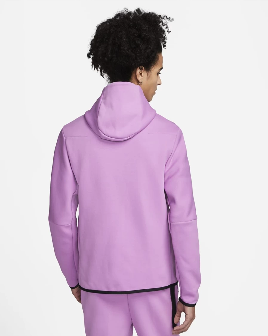 Nike Men's Tech Fleece Full-Zip Hoodie - Violet Shock/Black - Sportswear Jacket