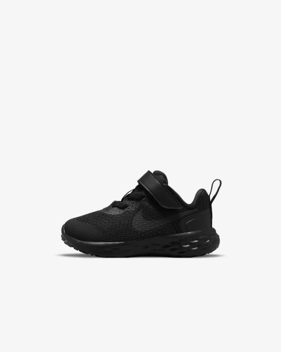 Nike Revolution 6 Baby Toddler Shoes for Boys & Girls - Black/Dark Smoke Grey/Black