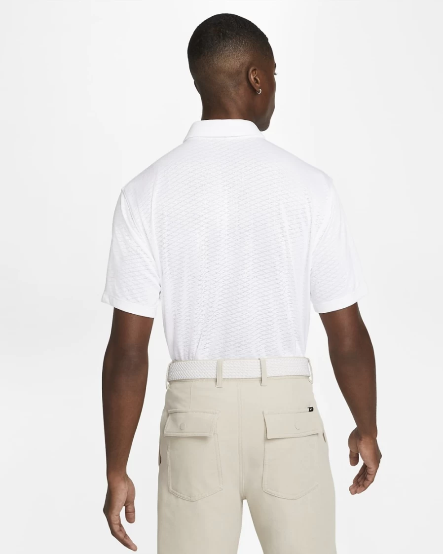 Nike Dri-FIT Vapor Men's Golf Polo Shirt - White & Black Moisture-Wicking Performance Top