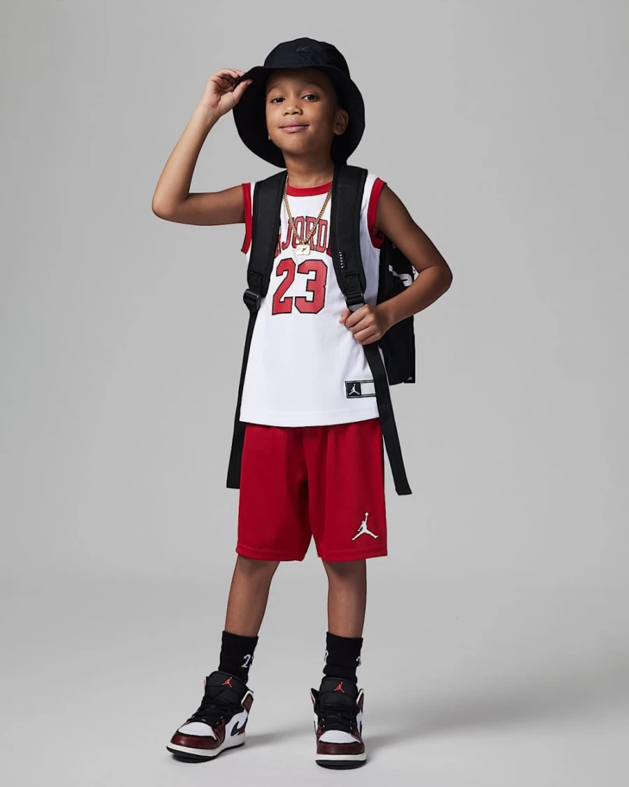 Nike Jordan Gym Red T-Shirt and Shorts Set for Boys and Girls