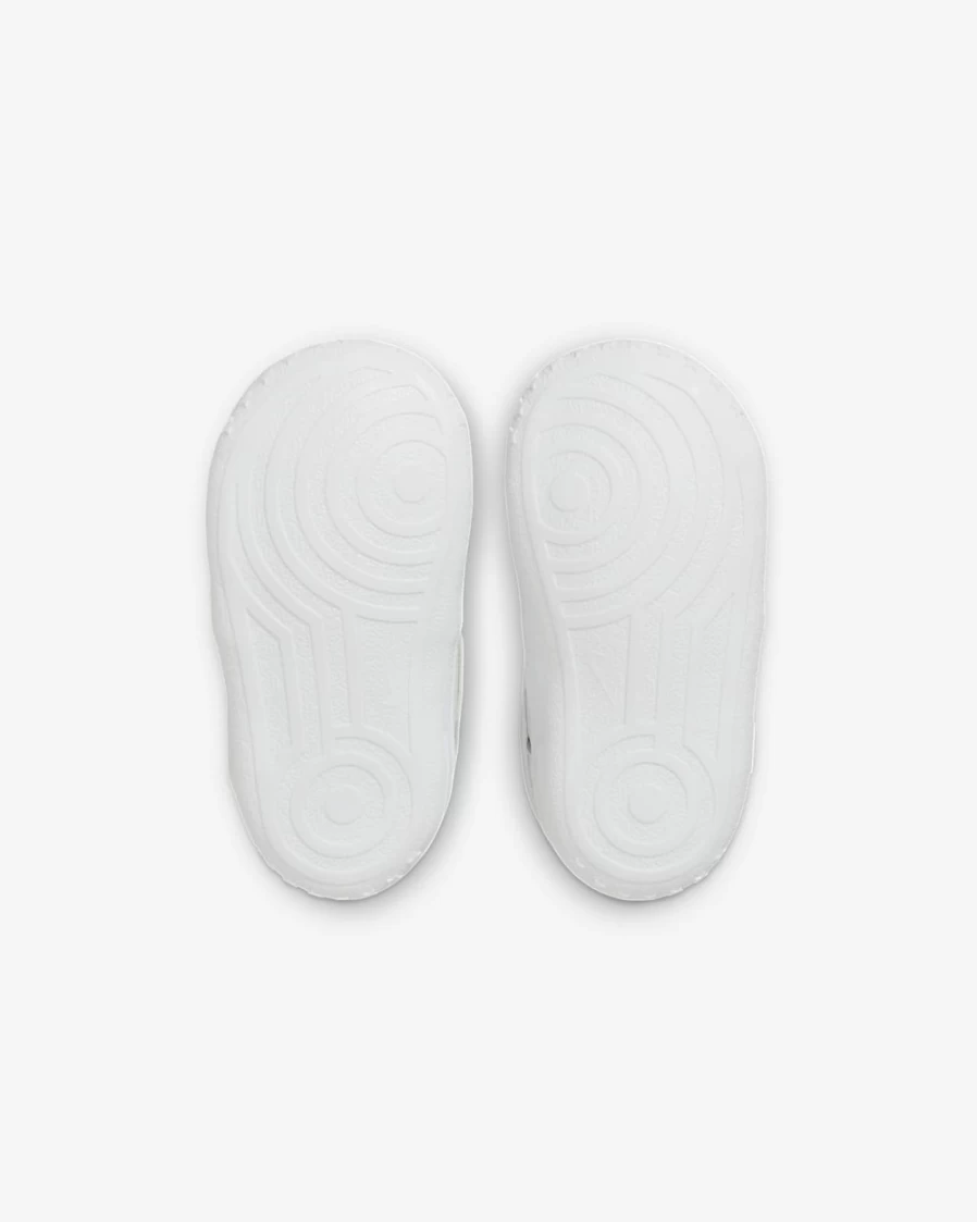 Nike Air Force 1 Baby Crib Booties for Boys & Girls - White/Light Menthol/White Sneaker Shoes