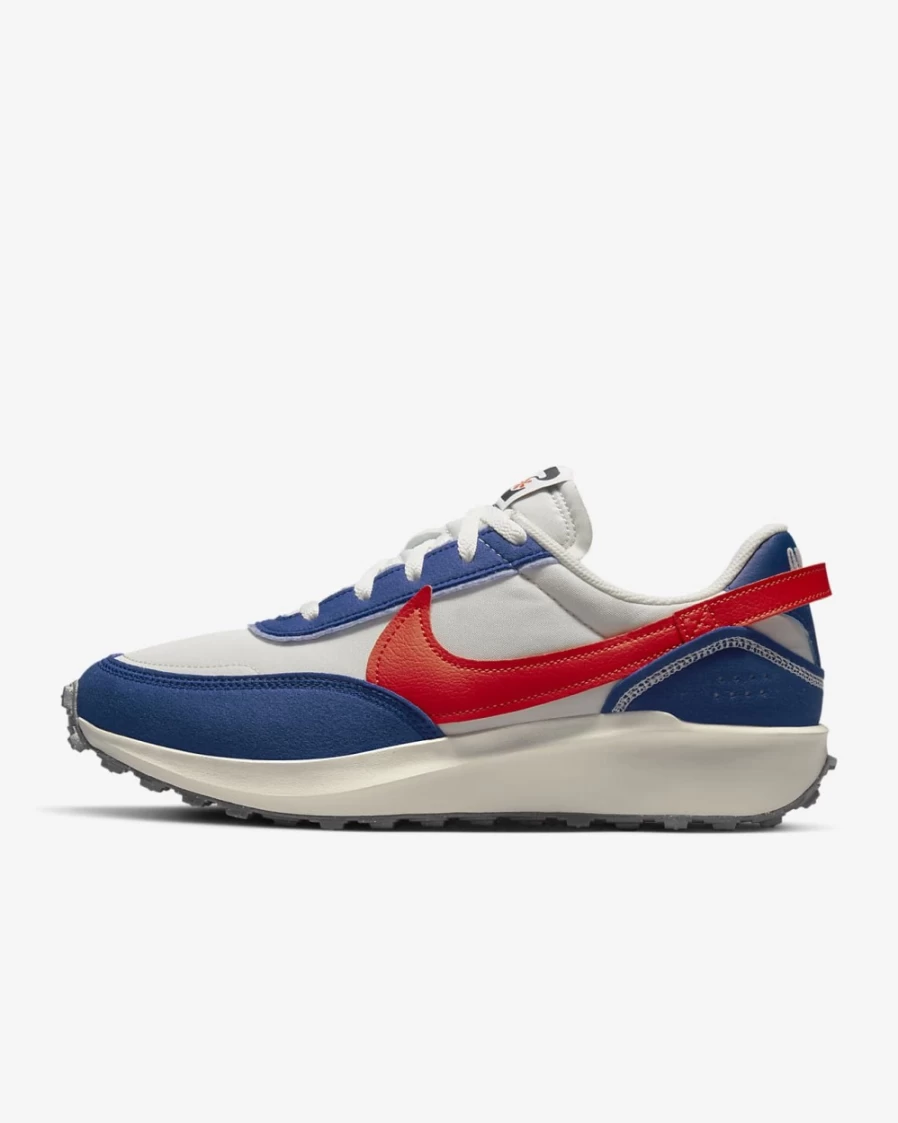 Nike Waffle Debut Swoosh Men's Shoes in Phantom/Old Royal/Smoke Grey/Habanero Red - Running Sneakers for Men