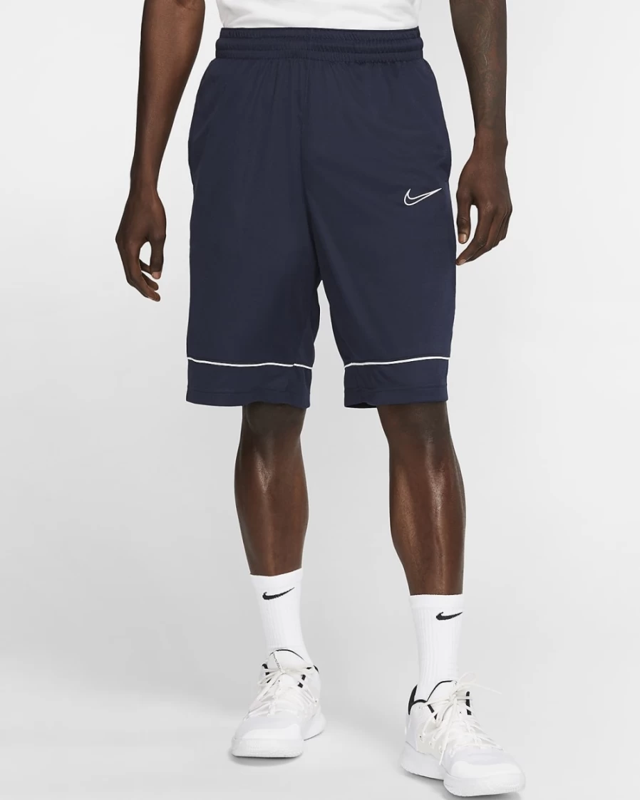 Nike Men's Obsidian/White Basketball Shorts - Dri-FIT Performance Hoops Apparel
