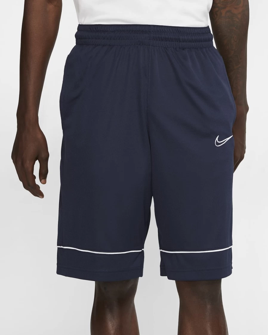 Nike Men's Obsidian/White Basketball Shorts - Dri-FIT Performance Hoops Apparel