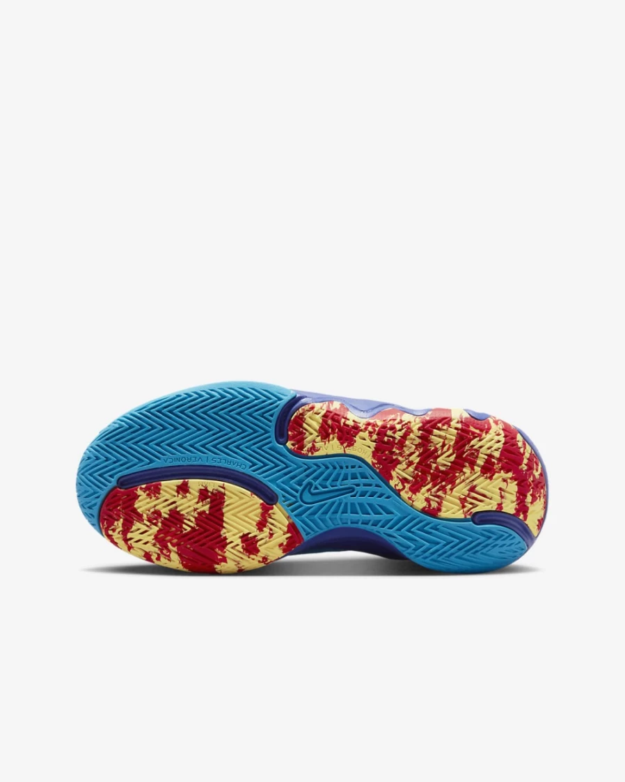 Nike Giannis Immortality 2 Basketball Shoes for Kids - Lapis, Laser Blue, University Red, Yellow Strike - Boys & Girls
