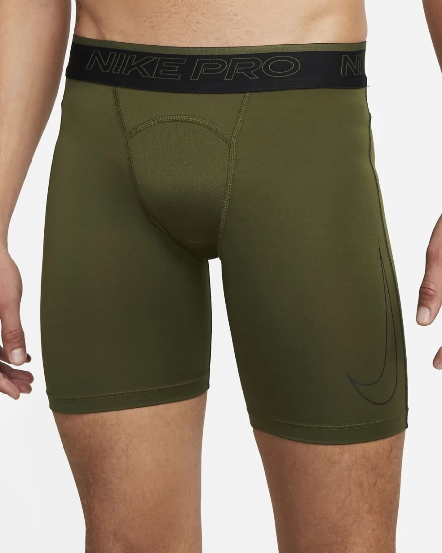 Nike Pro Dri-FIT Men's Training Shorts - Rough Green/Black/Black - Moisture-Wicking & Breathable