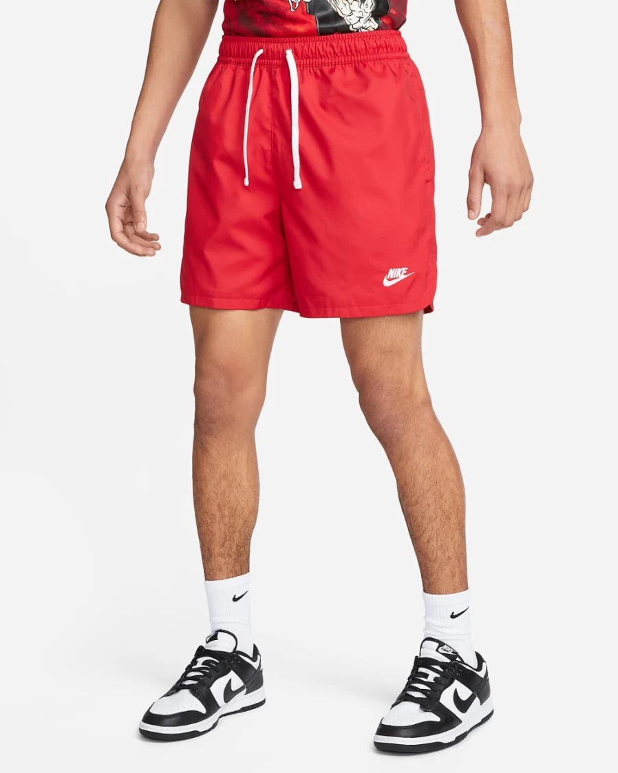Nike Men's Sport Essentials Woven Lined Flow Shorts - University Red/White Athletic Casual Wear