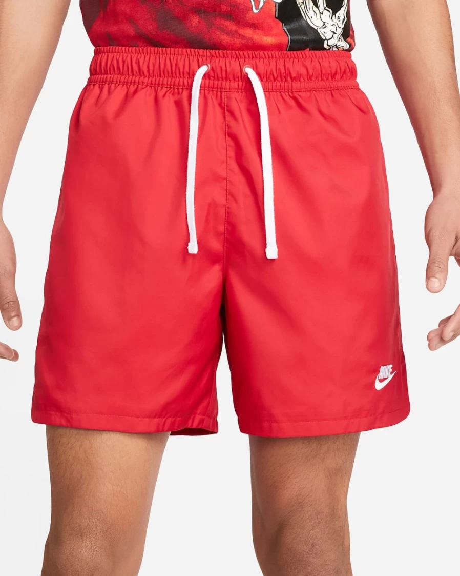 Nike Men's Sport Essentials Woven Lined Flow Shorts - University Red/White Athletic Casual Wear