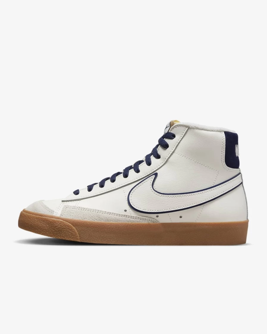 Nike Blazer Mid '77 Premium Men's Shoes in Sail/Midnight Navy/Gum Medium Brown Colorway