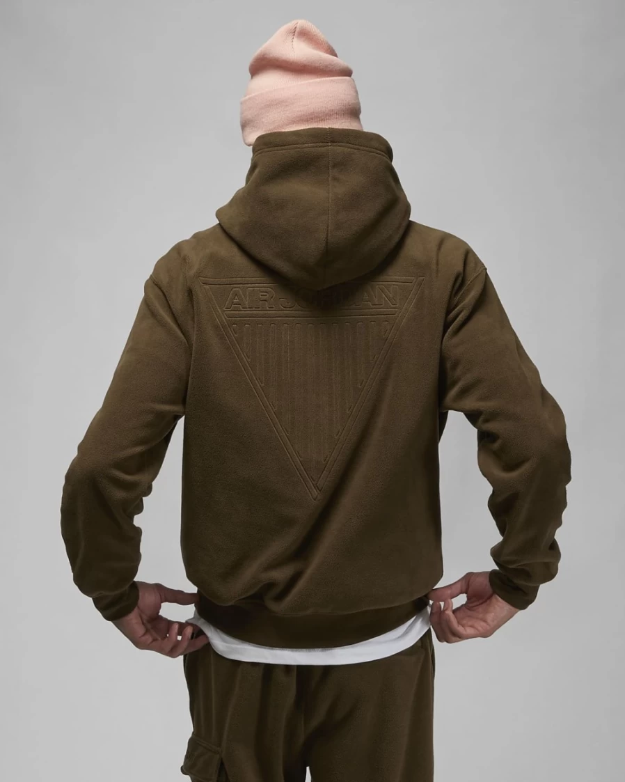 Nike Jordan Essential Men's Light Olive Fleece Hoodie Winter Pullover