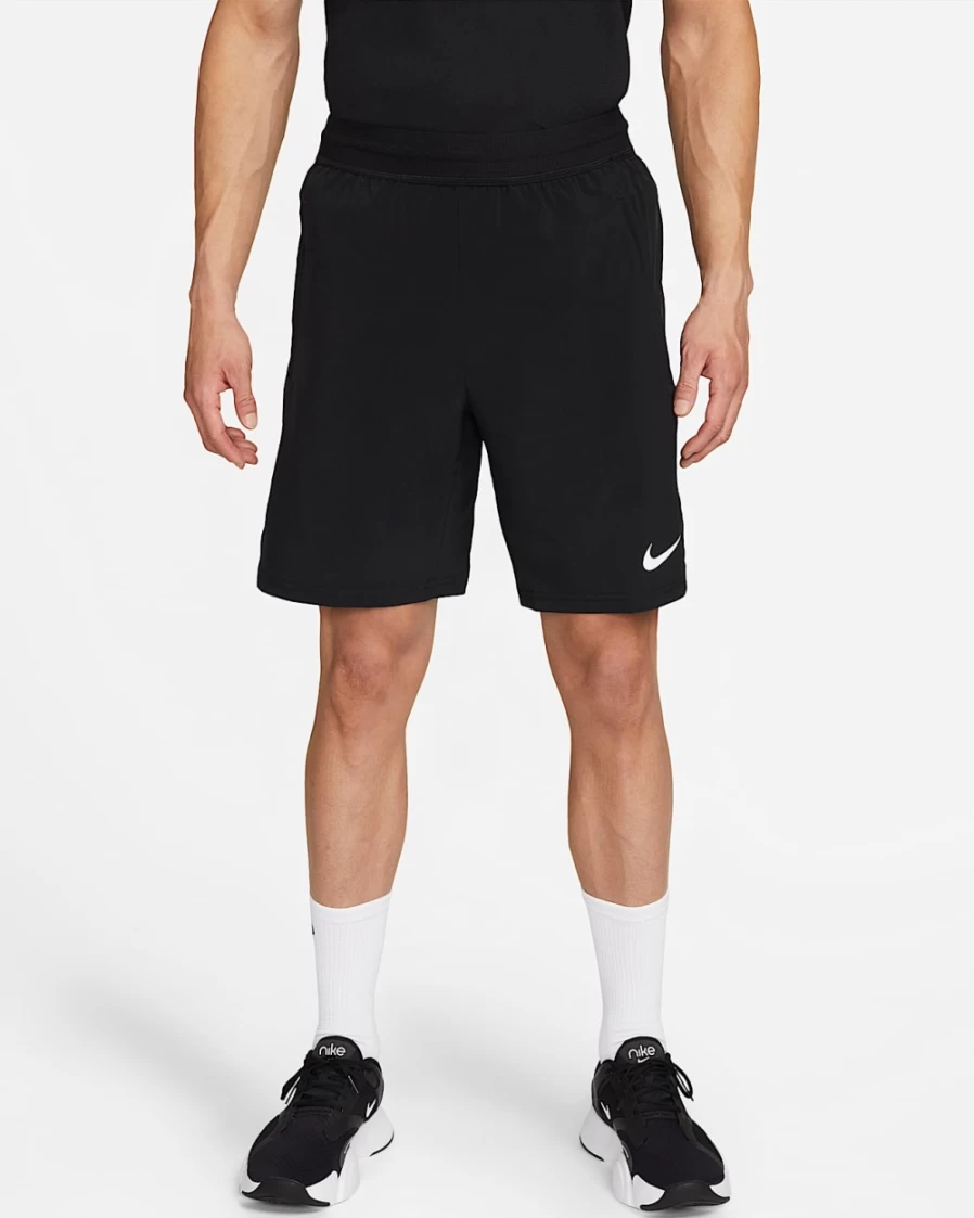 Nike Men's Pro Dri-FIT Flex Vent Max 8" Training Shorts - Black/White